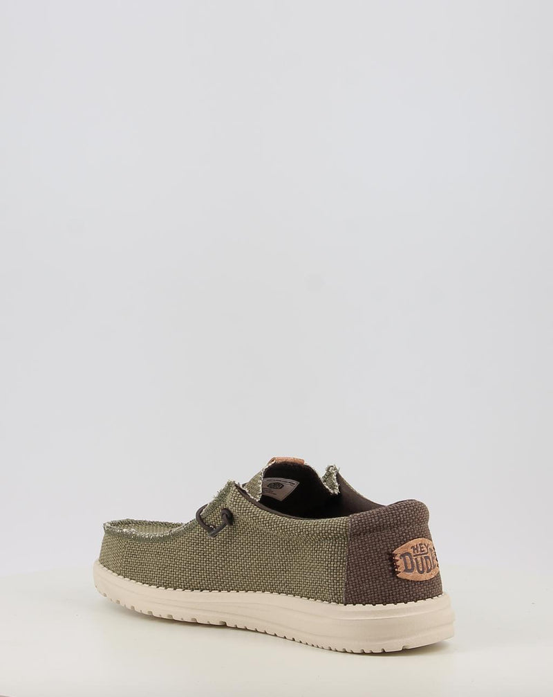 Chaussures bateau HEY DUDE WALLY BRAIDED vert