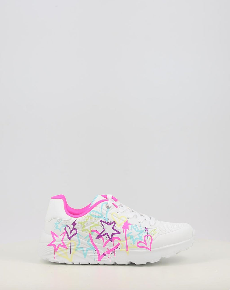 Baskets SKECHERS UNO LITE- EASY ZIP 310391L blanc