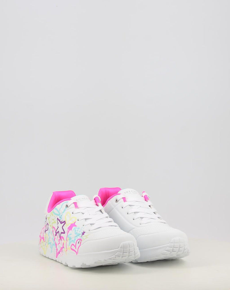 Baskets SKECHERS UNO LITE- EASY ZIP 310391L blanc