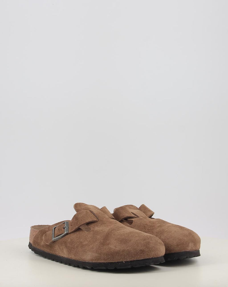 Sabots BIRKENSTOCK BOSTON SFB LEVE DARK TEA TONAL FB cuir