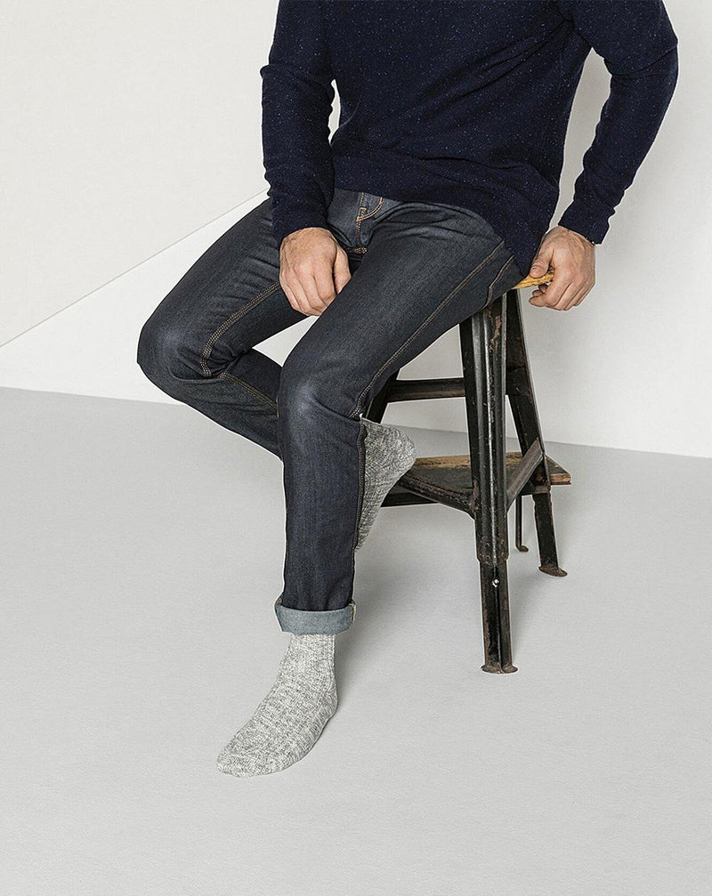 Chaussettes BIRKENSTOCK COTTON SLUB M gris
