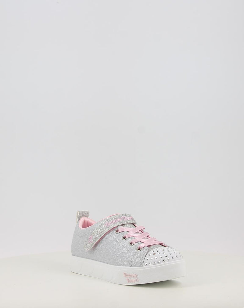 Baskets SKECHERS TWINKLE TOES: HEART STEPS - SHIMMER 314620L argent