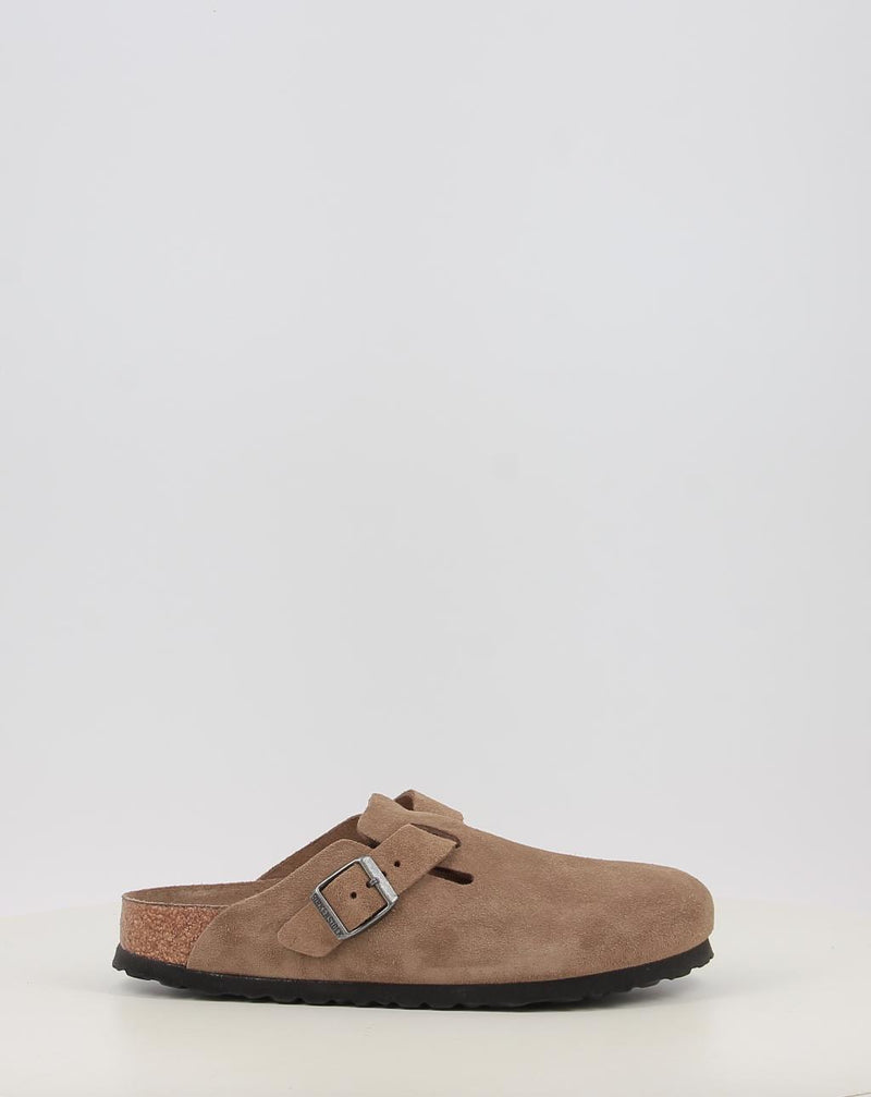 Sabots BIRKENSTOCK BOSTON SFB LEVE DARK TEA TONAL FB cuir