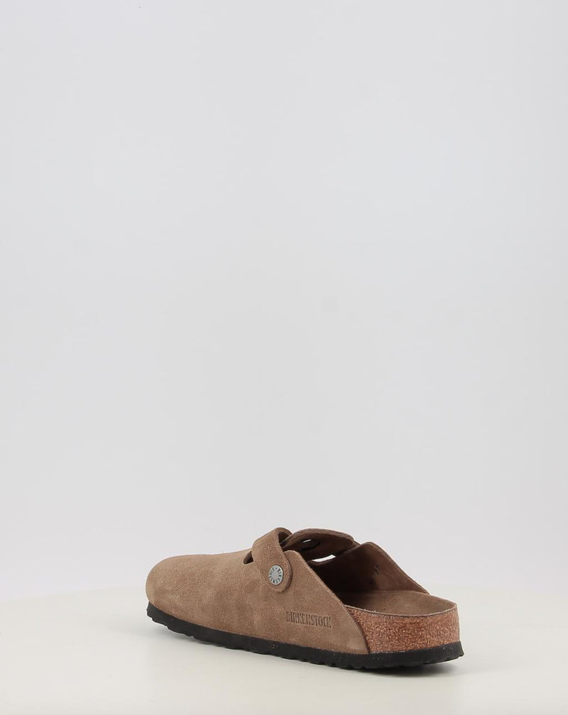 Sabots BIRKENSTOCK BOSTON SFB LEVE DARK TEA TONAL FB cuir